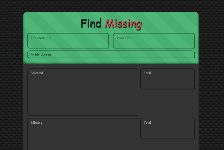 Missing File Finder